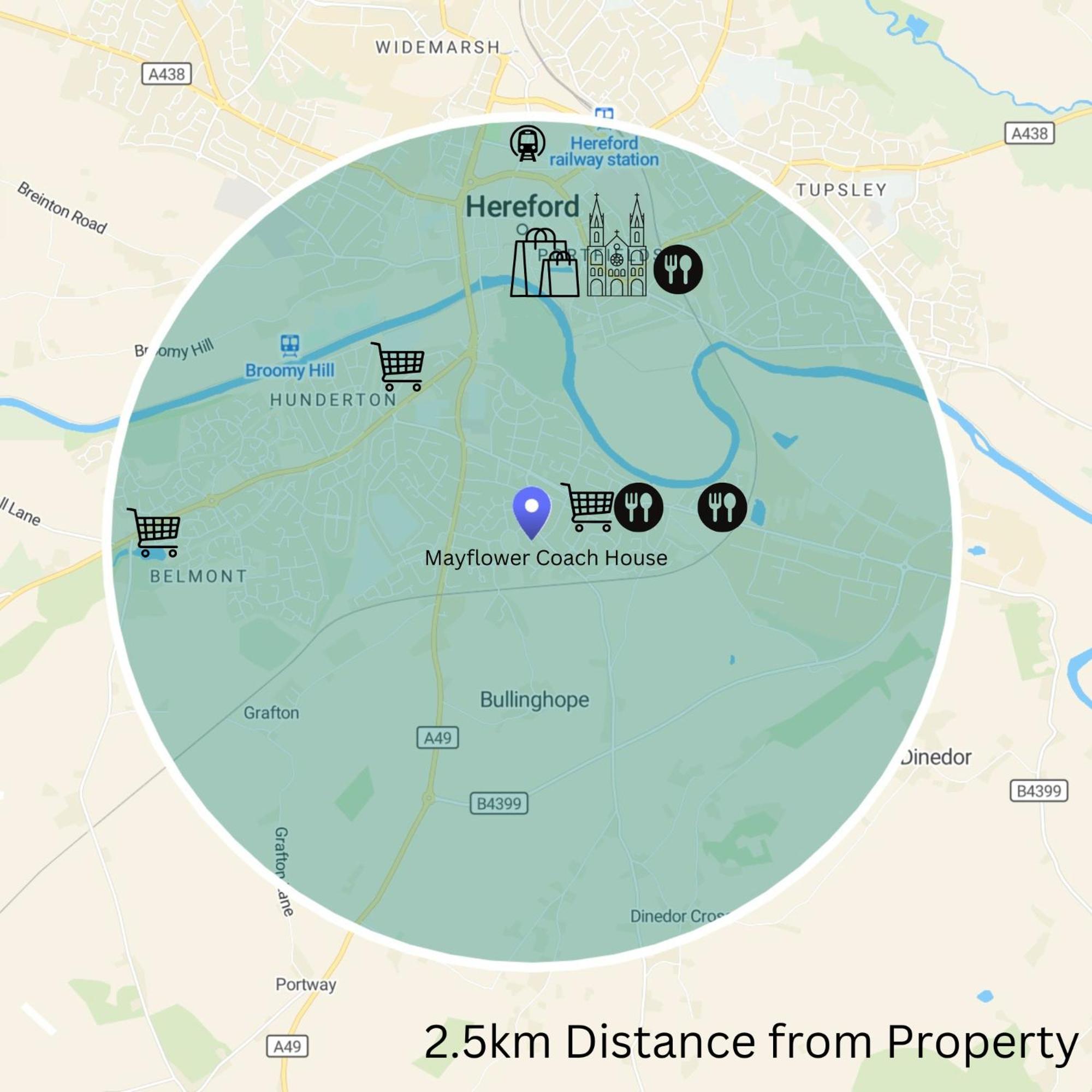 Hereford - Mayflower Coach House, Modern 2 Bedroom Property With Parking, Located South Of Hereford City, Suitable For Small Family, Couple Or Contractors - Sleeps Up To 5 Guests - Hosted By Rentmyhouse Kültér fotó